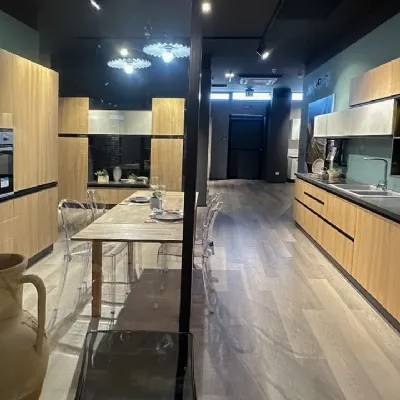 Cucina rovere chiaro moderna lineare Era Mobilturi a soli 8400