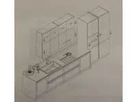 Cucina rovere moro moderna Colombini artec lungomare man up78 Colombini casa in Offerta Outlet 