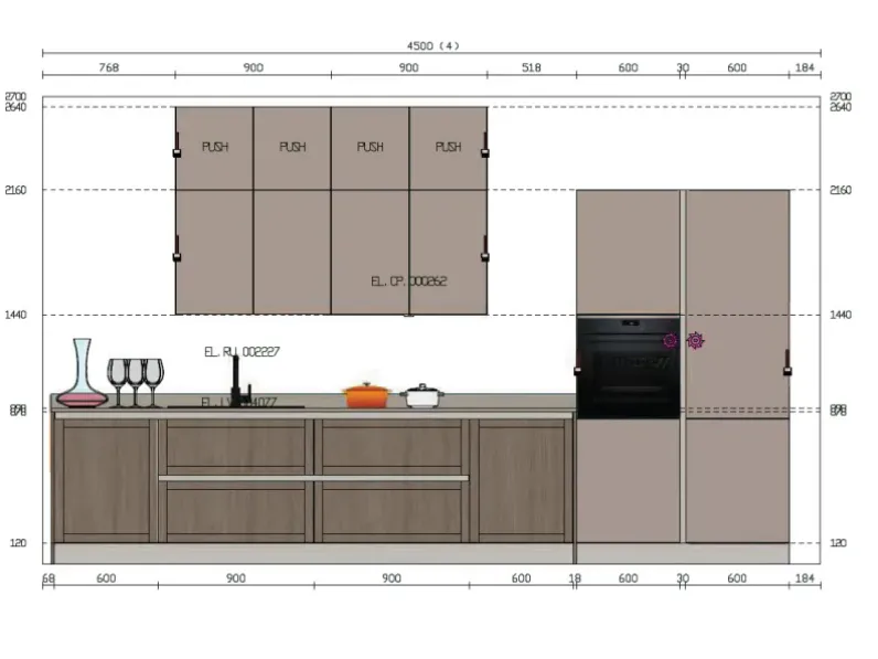 Cucina Colombini casa Colombini artec lungomare man up78 OFFERTA OUTLET sconto 60% 