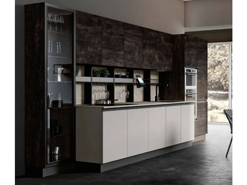 Cucina rovere moro moderna lineare Teia Imab a soli 3900
