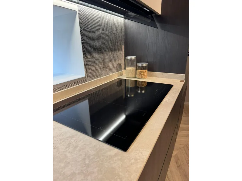 Cucina rovere moro moderna lineare Young Stosa in offerta