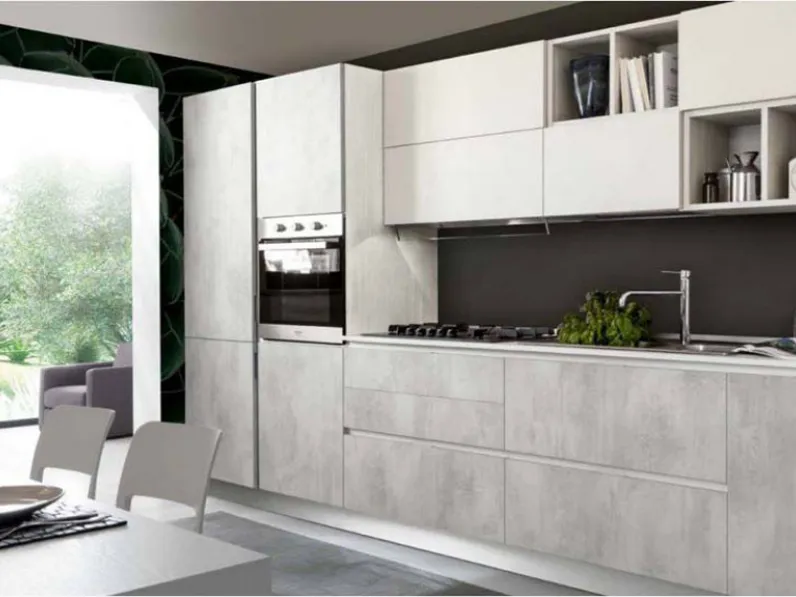 Cucina mod.City versione Calce e Cemento