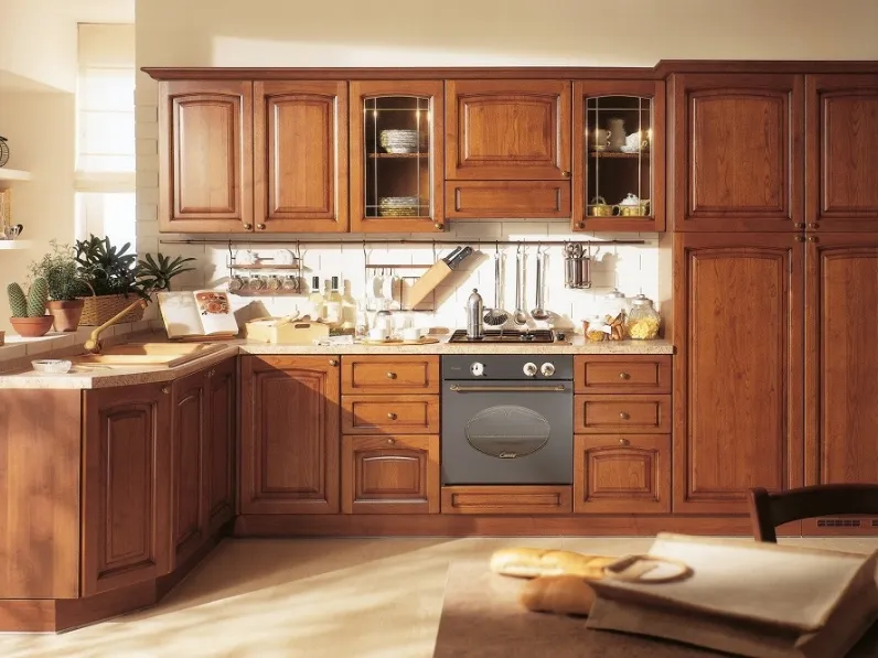 CUCINA S75 Cucina mod.viola in legno di acacia scontata del 30% PREZZO OUTLET