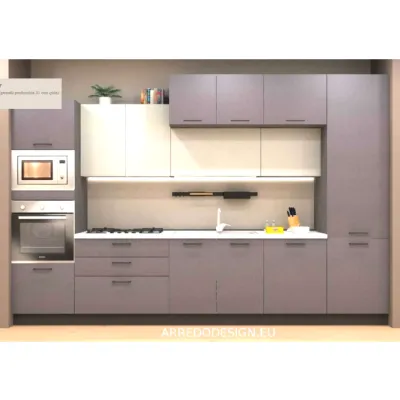 Cucina lineare in nobilitato altri colori Sandy a prezzo ribassato