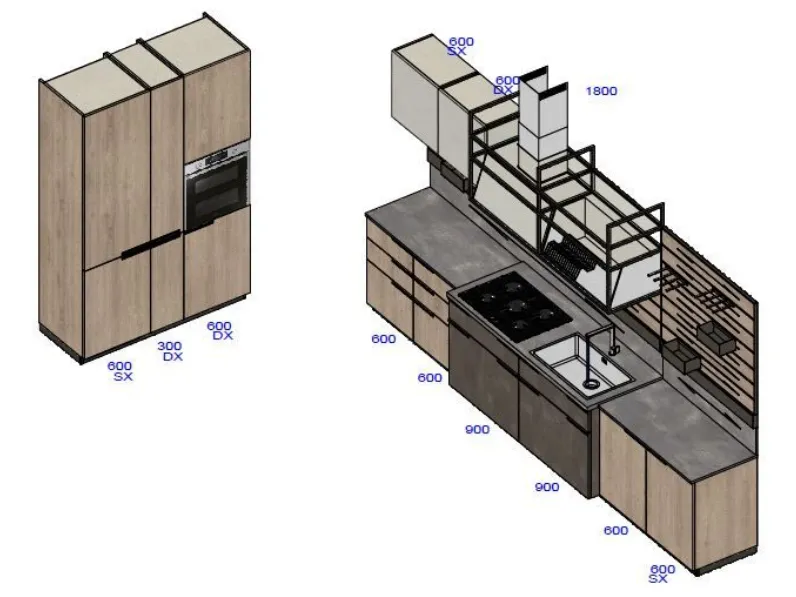 Offerta Outlet: Macchina industriale ad angolo Mia Scavolini