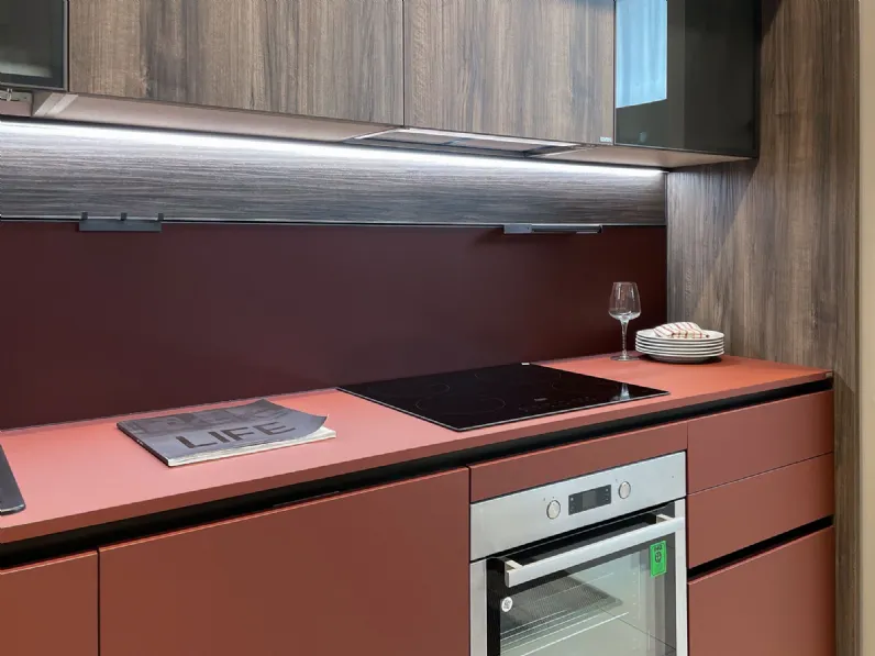 Cucina lineare moderna rossa Scavolini Boxlife a soli 15500