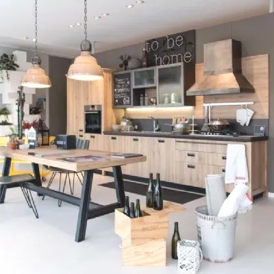 Cucina a PREZZI OUTLET in legno Scavolini -45%