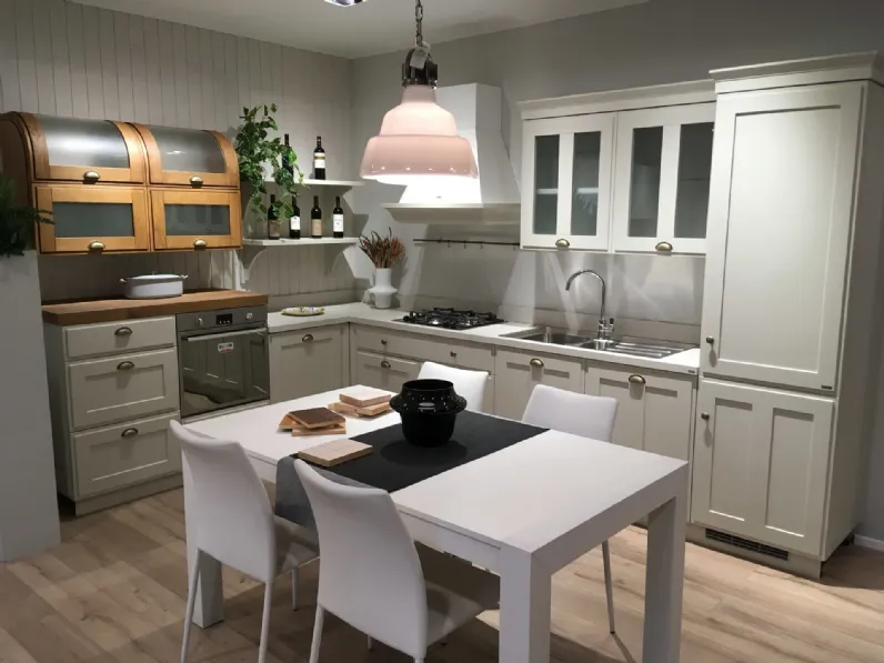 Cucina bianca inglese ad angolo Scavolini Cucina scavolini favilla laccata opaco tortora a soli 8701