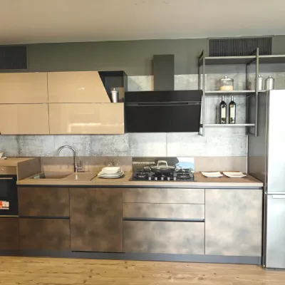 Cucina lineare in laminato materico altri colori Liberamente a prezzo scontato