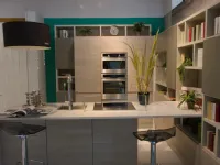 Cucina tortora moderna con penisola Motus Scavolini a soli 8990