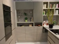 Cucina tortora moderna con penisola Motus Scavolini a soli 8990