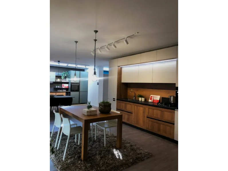 Cucina a PREZZI OUTLET in laminato opaco Scavolini -35%