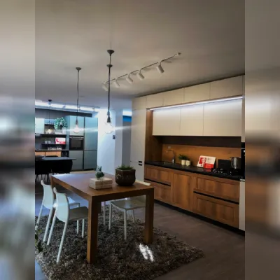 Cucina Scavolini moderna lineare bianca in laminato opaco Evolution 