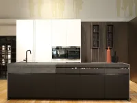 Cucina Scic moderna con penisola rovere moro in legno Cucina modello mediterraneum