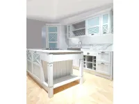 Cucina Shabby chic ad angolo Artigianale a Roma, grigio provenzale, sconto 50%.