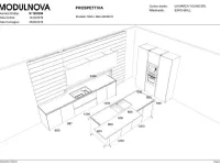 Cucina design con isola Skill  Modulnova a prezzo scontato