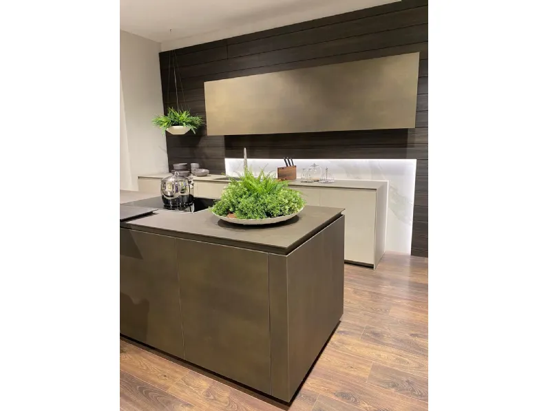 Cucina design con isola Skill  Modulnova a prezzo scontato