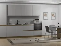 Cucina grigia moderna lineare Smart k Gicinque in Offerta Outlet