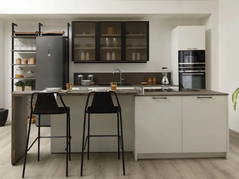 Cucina Aurora 1947 moderna ad isola altri colori in nobilitato Smart