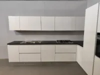Cucina Arrex moderna ad angolo bianca in laminato lucido Sole