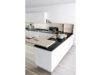 Cucina bianca design con penisola Mary Spagnol cucine scontata