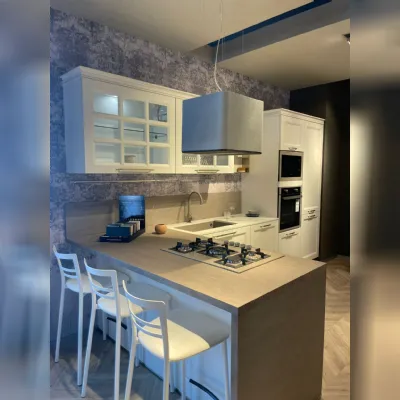 Cucina Beverly design bianca Stosa ad angolo scontata 69%