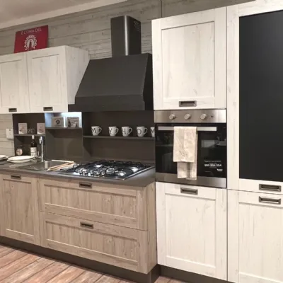 Cucina bianca moderna con penisola Stosa City a soli 8942