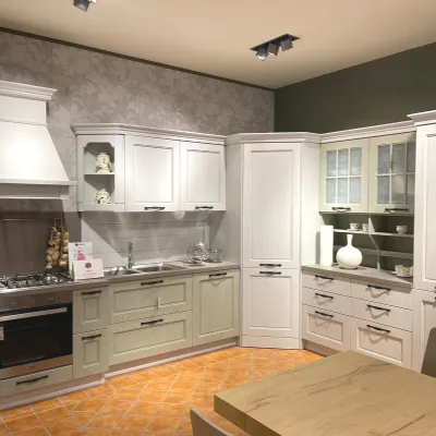Cucina Cv 633 virginia  classica bianca Stosa ad angolo scontata 43%