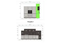 Cucina con penisola in laminato opaco a prezzo ribassato 30%