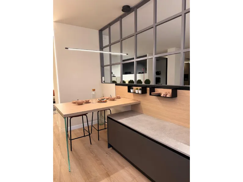 Cucina a PREZZI OUTLET in laminato opaco Stosa -25%