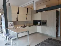 Cucina Stosa cucine moderna ad angolo magnolia in laminato opaco Infinity diagonal