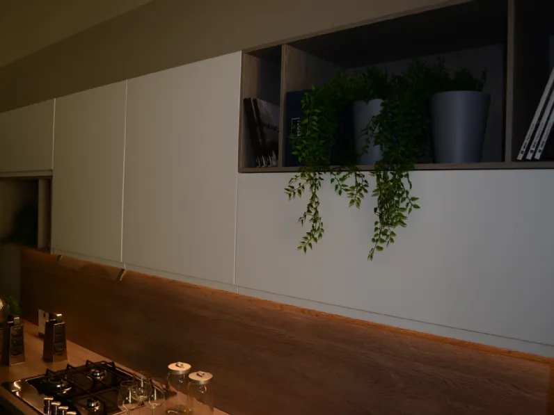Cucina Stosa cucine moderna lineare bianca in laccato opaco Bring