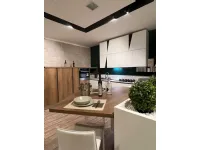 Cucina Stosa design con penisola bianca in laccato opaco Infinity diagonal