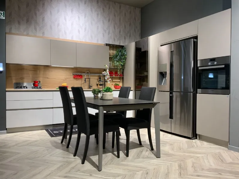 Cucina ad angolo in laminato materico altri colori Infinity con cabina a prezzo scontato