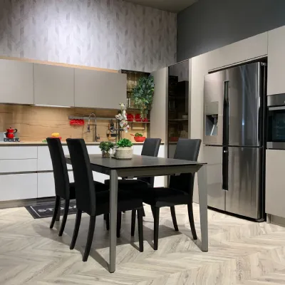 Cucina ad angolo in laminato materico altri colori Infinity con cabina a prezzo scontato