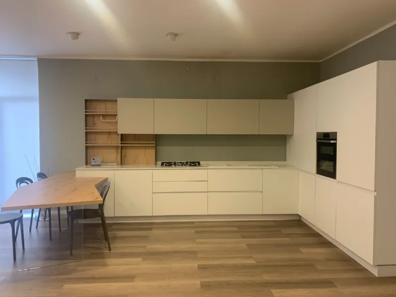 Cucina bianca moderna ad angolo Stosa Infinity a soli 6950