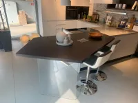 Cucina Karma moderna grigia Stosa con penisola scontata 50%