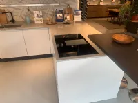 Cucina Karma moderna grigia Stosa con penisola scontata 50%