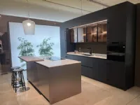 Cucina Stosa moderna con isola altri colori in laccata opaco Metropolis