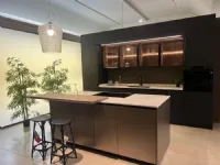 Cucina Stosa moderna con isola altri colori in laccata opaco Metropolis