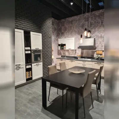 Cucina Stosa moderna lineare in rovere chiaro con finitura laminato opaco 