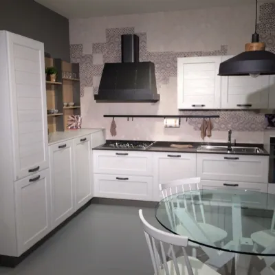 Cucina a PREZZI OUTLET in legno Stosa -60%