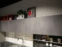 Cucina Tablet head moderna grigio con penisola Lube cucine