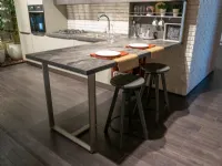 Cucina Tablet head moderna grigio con penisola Lube cucine