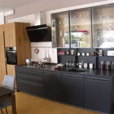 Cucina antracite moderna lineare Tekna/asia Arredo3 a soli 7500