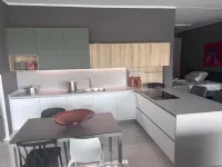 Cucina Gentili group moderna con penisola bianca in laminato opaco Time