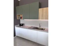 Cucina Gentili group moderna con penisola bianca in laminato opaco Time