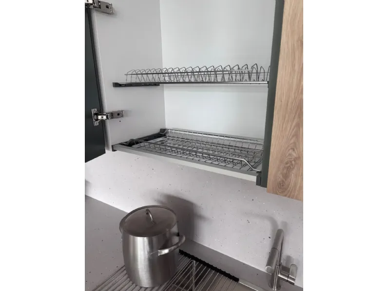 Cucina Time moderna bianca Gentili group con penisola scontata 40%