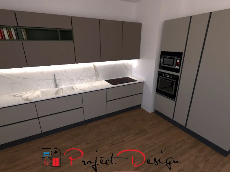 Cucina a PREZZI OUTLET in laccata opaco Astra -55%