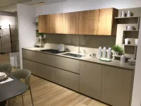 Cucina tortora design lineare Line k Zampieri cucine in Offerta Outlet